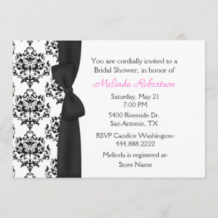 Invitación nupcial elegante de la ducha del