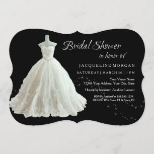 Invitación nupcial elegante de la ducha del