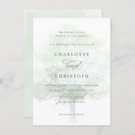 Invitación nupcial en árbol