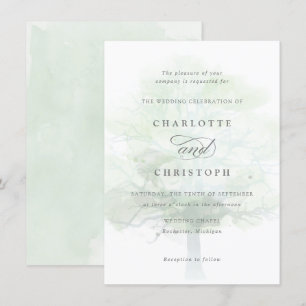 Invitación nupcial en árbol