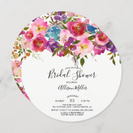Invitación nupcial floral de la ducha de la