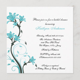 Invitación nupcial floral de la ducha de la