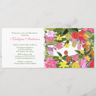 Invitación nupcial floral de la ducha de la
