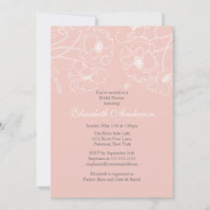 Invitación nupcial floral de la ducha de la