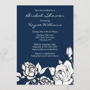 Invitación nupcial floral elegante de la ducha