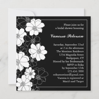 Invitación nupcial floral elegante de la ducha
