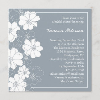 Invitación nupcial floral elegante de la ducha