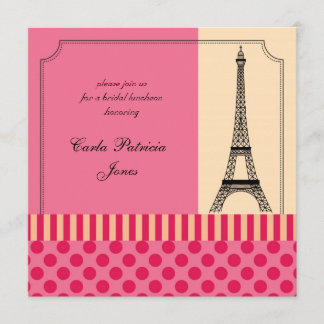 Invitación nupcial francesa de la ducha de la