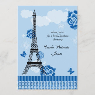 Invitación nupcial francesa de la ducha de la