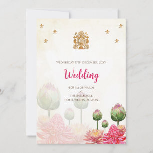 Invitación nupcial hindú digital boda indio