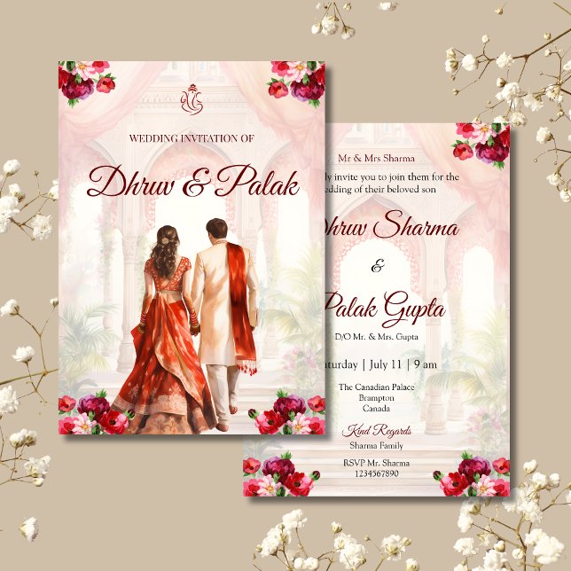 Invitación nupcial india Invitación a la boda hind (Subido por el creador)