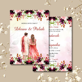 Invitación nupcial india Invitación a la boda hind