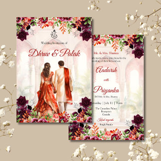 Invitación nupcial india Invitación a la boda hind