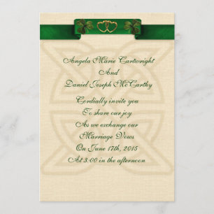 Invitación nupcial irlandesa