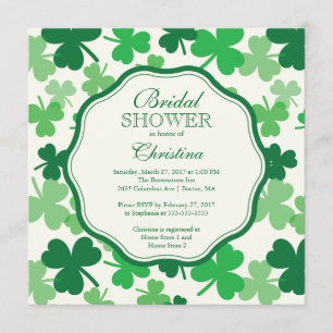 Invitación nupcial irlandesa de la ducha del