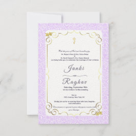 Invitación nupcial minimalista de ganesha