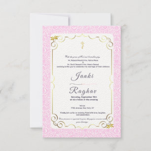 Invitación nupcial minimalista de ganesha