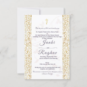 Invitación nupcial minimalista de ganesha