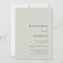 Invitación nupcial minimalista de Neutral Stone