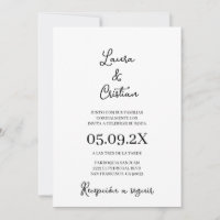 Invitación nupcial minimalista en español