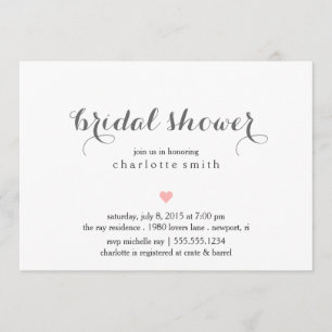Invitación nupcial moderna de la ducha