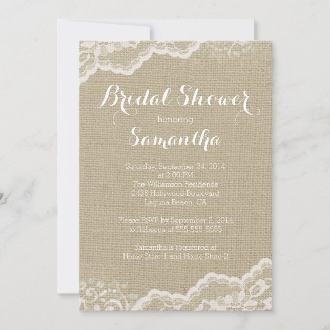 Invitación nupcial moderna de la ducha de la (Anverso)