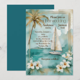 Invitación nupcial náutica