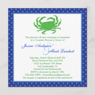 Invitación nupcial náutica de la ducha