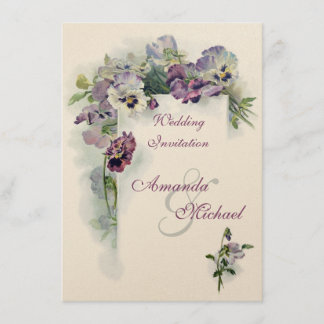 Invitación nupcial púrpura