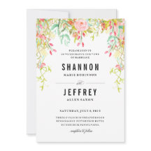 Invitación nupcial RÚSTICA FLORAL BODA