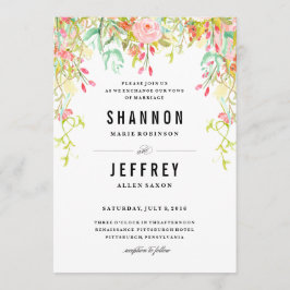Invitación nupcial RÚSTICA FLORAL BODA