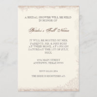 Invitación nupcial subió Victorian Antiqued de la