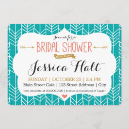Invitación nupcial tribal de la ducha de Boho