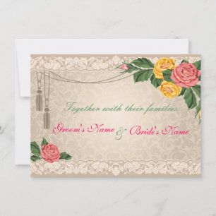 Invitación nupcial vintage