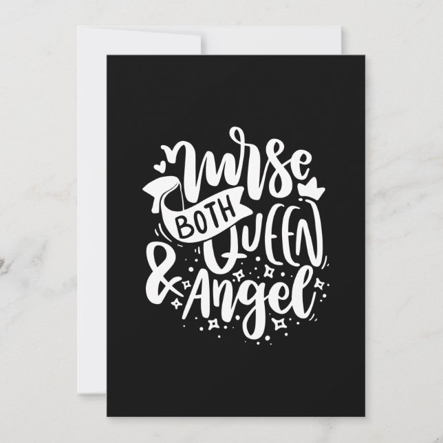 Invitación Nurse Gift | Enfermería, Tanto Reina Como Angels (Anverso)