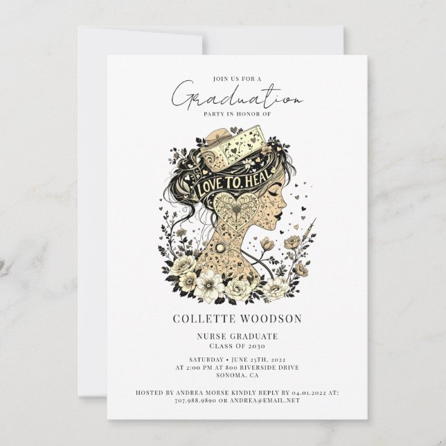 Invitación Nurse Graduation Party (Anverso)