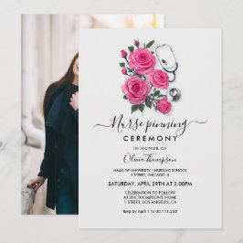 Invitación Nurse Pinning Ceremony Invitation | RN BSN Graduat