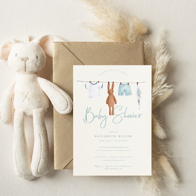 Invitación Nursera de la Línea Boho Baby Clothes | BABY SHOWE (Subido por el creador)