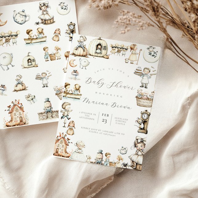 Invitación Nursery Rhyme Baby Shower (Subido por el creador)
