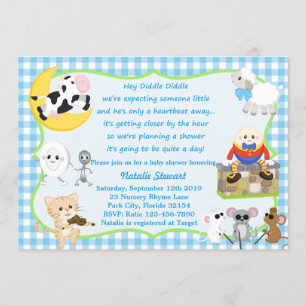Invitación Nursery Rhyme Boy