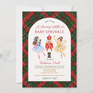 Invitación Nutcracker Ballet Baby Sprinkle de Navidad