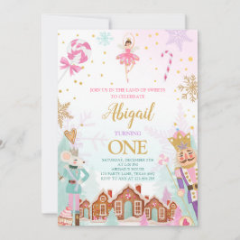 Invitación Nutcracker Birday Chica Land of Sweets Fairy Invi