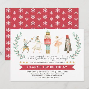 Invitación Nutcracker Birday Sugar Plum Fairy Navidades