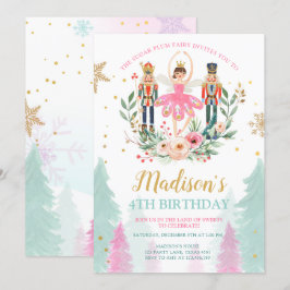 Invitación Nutcracker Chica de cumpleaños Chica de ballet Sug
