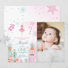 Invitación Nutcracker, Chica de cumpleaños, tierra de dulces