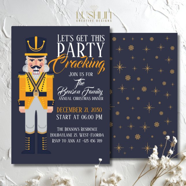 Invitación Nutcracker Christmas Annual Dinner Festive Holiday (Subido por el creador)