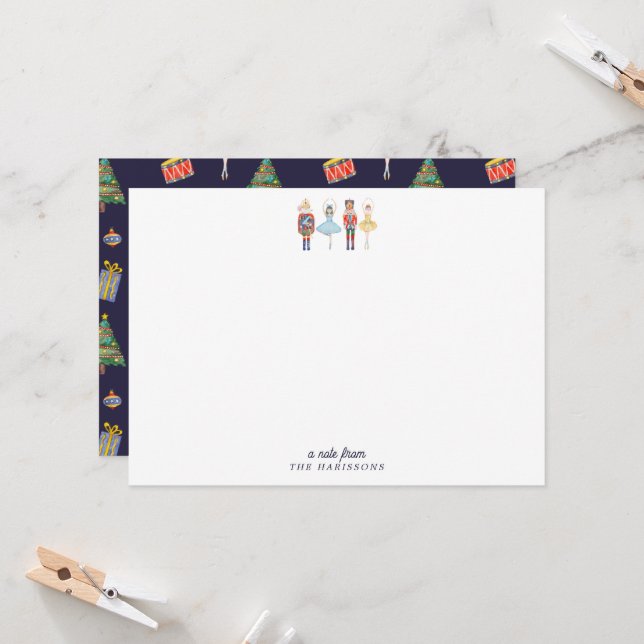 Invitación Nutcracker Christmas Stationery Note Card (Anverso/Reverso In Situ)