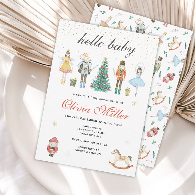 Invitación Nutcracker Hello Baby Shower (Subido por el creador)