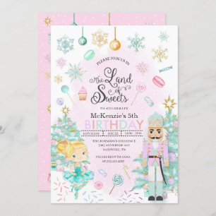 Invitación Nutcracker Sugar Plum Fairy Navidades Birday Inv