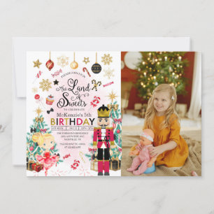 Invitación Nutcracker Sugar Plum Fairy Navidades Birday Inv